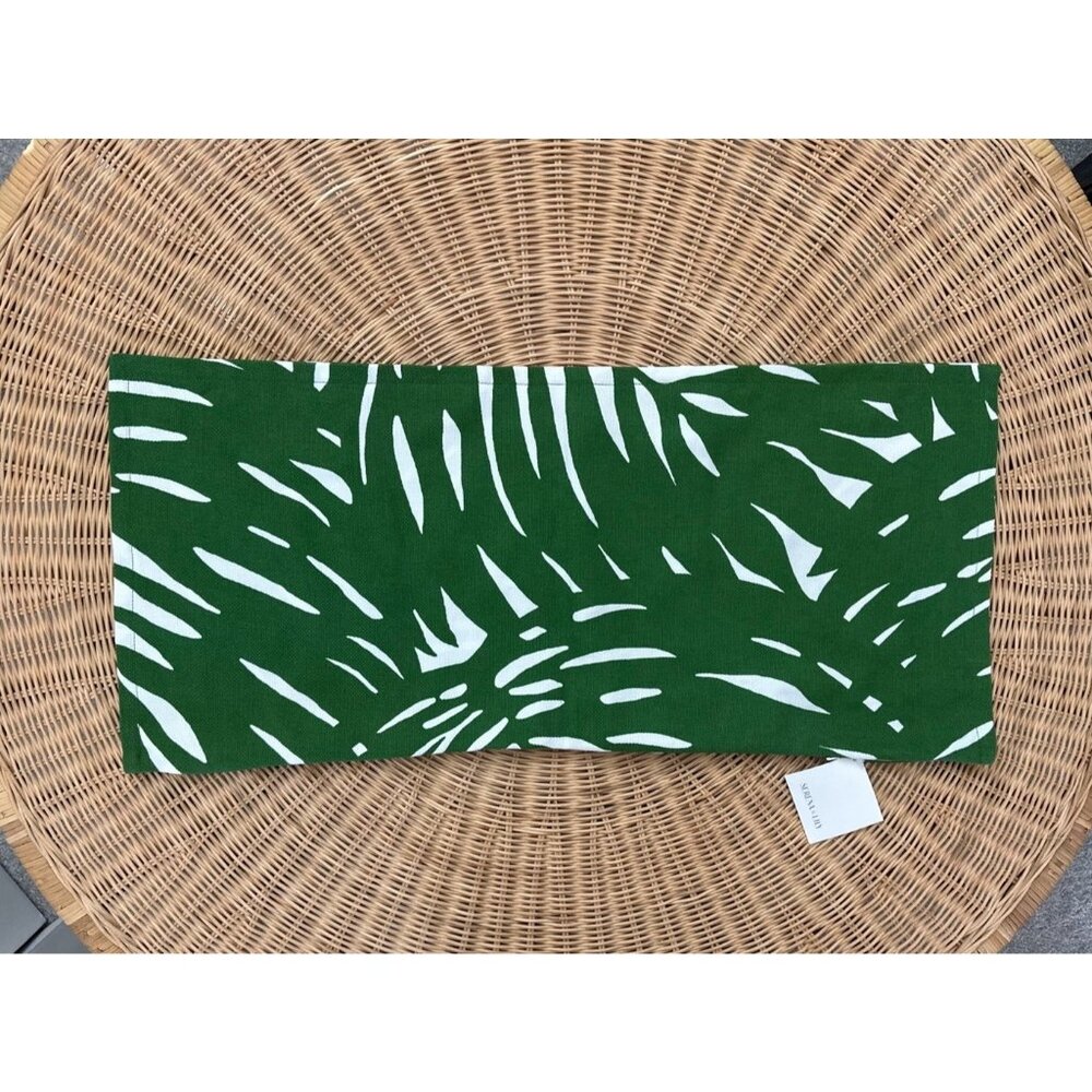 Serena & Lily Green and White Accent Pillow